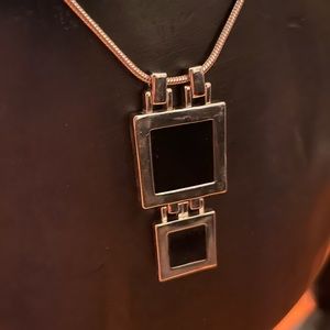 Double Black Box Necklace